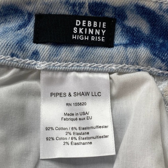 Veronica Beard Debbie Skinny High Rise Bleached Jeans Women 26 Secret PocketsNWT - Picture 13 of 13